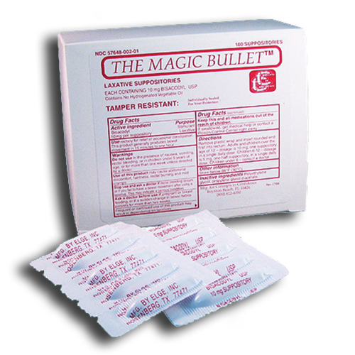 Magic Bullet Suppositories for Bowel Care