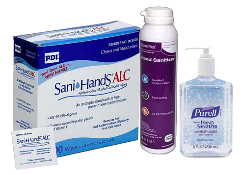 Hand sanitizer kills germs