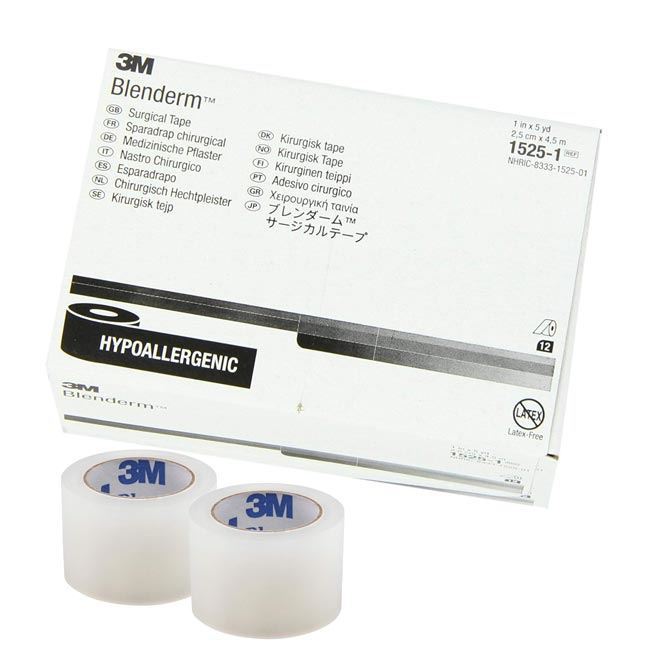 3M Blenderm Clear Plastic Waterproof Medical Tape 1 x 5 Yd 1 Box, 12 /Box  1525-1, 12 ct - Foods Co.