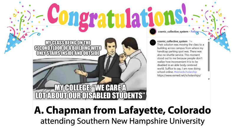 Latest Scholarship Winner