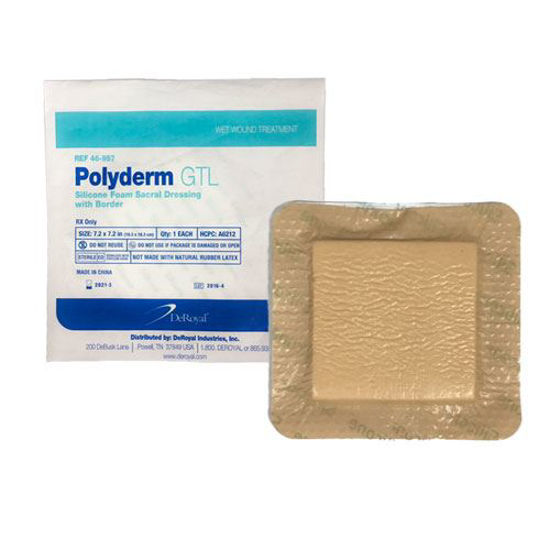 Picture of DeRoyal Polyderm GTL - Silicone Bordered Wound Dressing