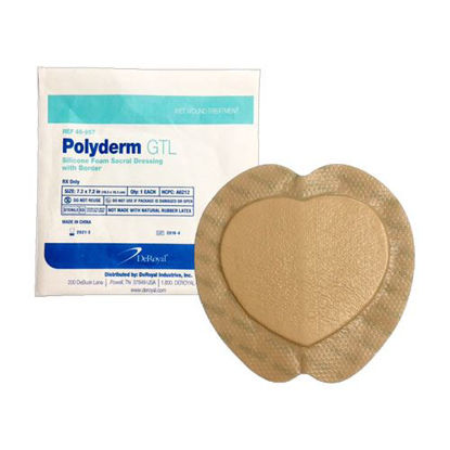 Picture of DeRoyal Polyderm GTL - Silicone Foam Sacral Dressing with Border