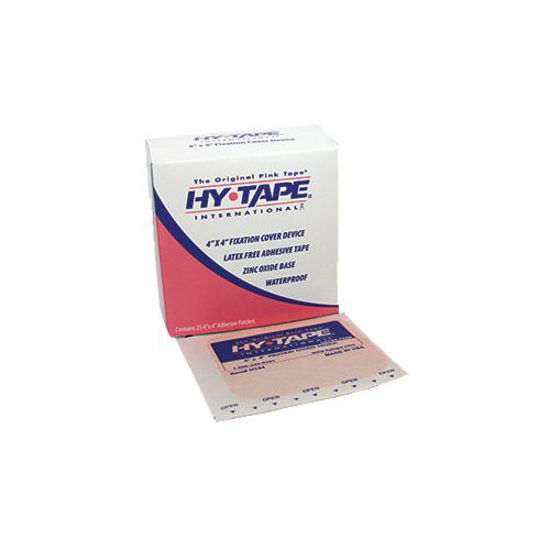 Picture of Hy-Tape - Zinc Oxide Waterproof Pink Tape 4" x 4" Adhesive Patches