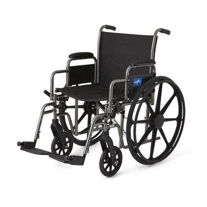 Picture of Medline Excel - K1 Basic Extra-Wide Wheelchair (Desk-Length Armrest)