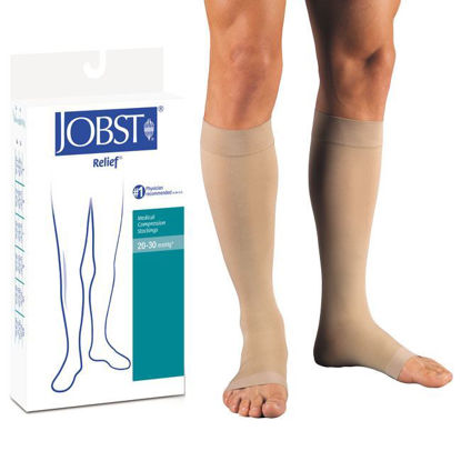 Picture of Jobst Relief - Knee High 20-30mmHg Compression Support Stockings (Open Toe)