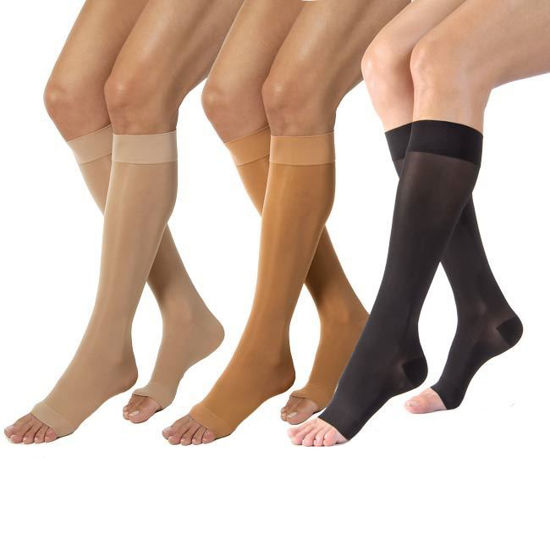 Picture of Jobst UltraSheer - Women's Knee High 15-20mmHg Compression Stockings (Open Toe)