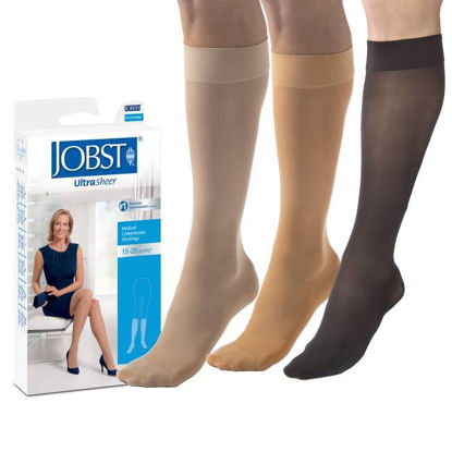 Picture of Jobst UltraSheer - Women's Knee High 15-20mmHg Compression Support Stockings