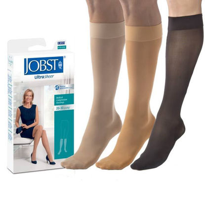 Picture of Jobst UltraSheer - Women's Knee High 20-30mmHg Compression Support Stockings
