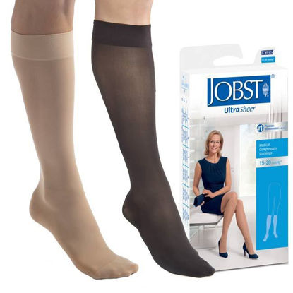 Picture of Jobst UltraSheer - Women's Petite Knee High 15-20mmHg Compression Support Stockings