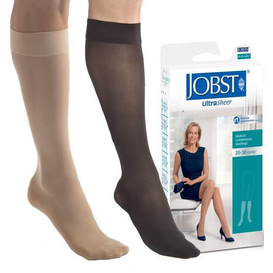 Picture of Jobst UltraSheer - Women's Petite Knee High 20-30mmHg Compression Support Stockings