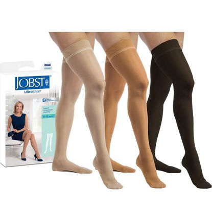 Picture of Jobst UltraSheer - Women's Thigh High 8-15mmHg Compression Support Stockings