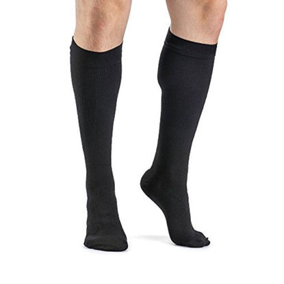 Picture of Sigvaris Dynaven Medical Legwear - Men's Ribbed Calf 20-30mmHg Compression Support Socks