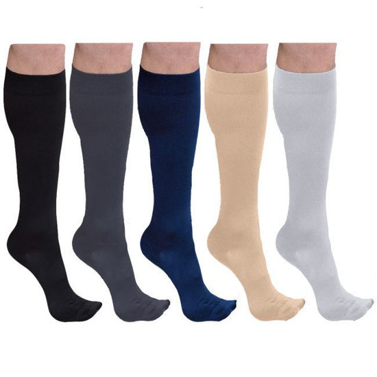 Picture of Sigvaris Cotton Ribbed - Men's 30-40mmHg Compression Support Socks