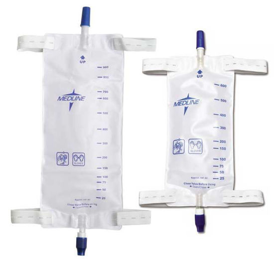 Picture of Medline - Urinary Drainage Leg Bags with Straps (Twist Valve)