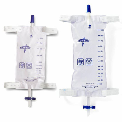 Picture of Medline - Urinary Drainage Leg Bag with Straps (Slide-Tap Valve)
