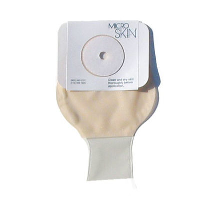 Picture of Cymed MicroSkin - 9" Drainable One-piece Colostomy Bag with Washer (Pre-cut)