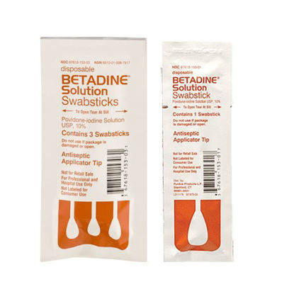 Picture of Betadine Solution - Povidone Iodine Swabsticks
