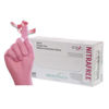 Picture of Ansell Micro-Touch - Nitrafree Pink Nitrile Synthetic Exam Gloves