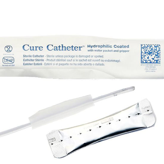 Picture of Cure - 16" Hydrophilic Straight Catheter