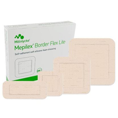 Picture of Mepilex Border Flex Lite Sterile Self-adherent Soft Silicone Foam Dressing